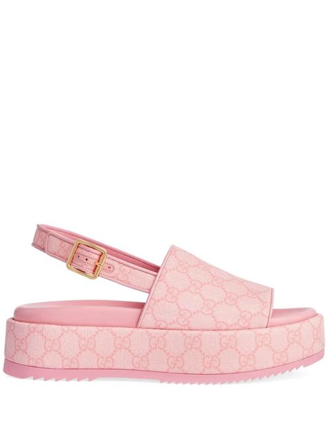 gucci pink platform sandals.